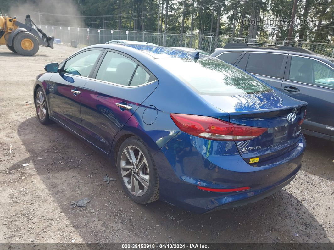 2017 Hyundai Elantra Limited Blue vin: 5NPD84LF9HH128737