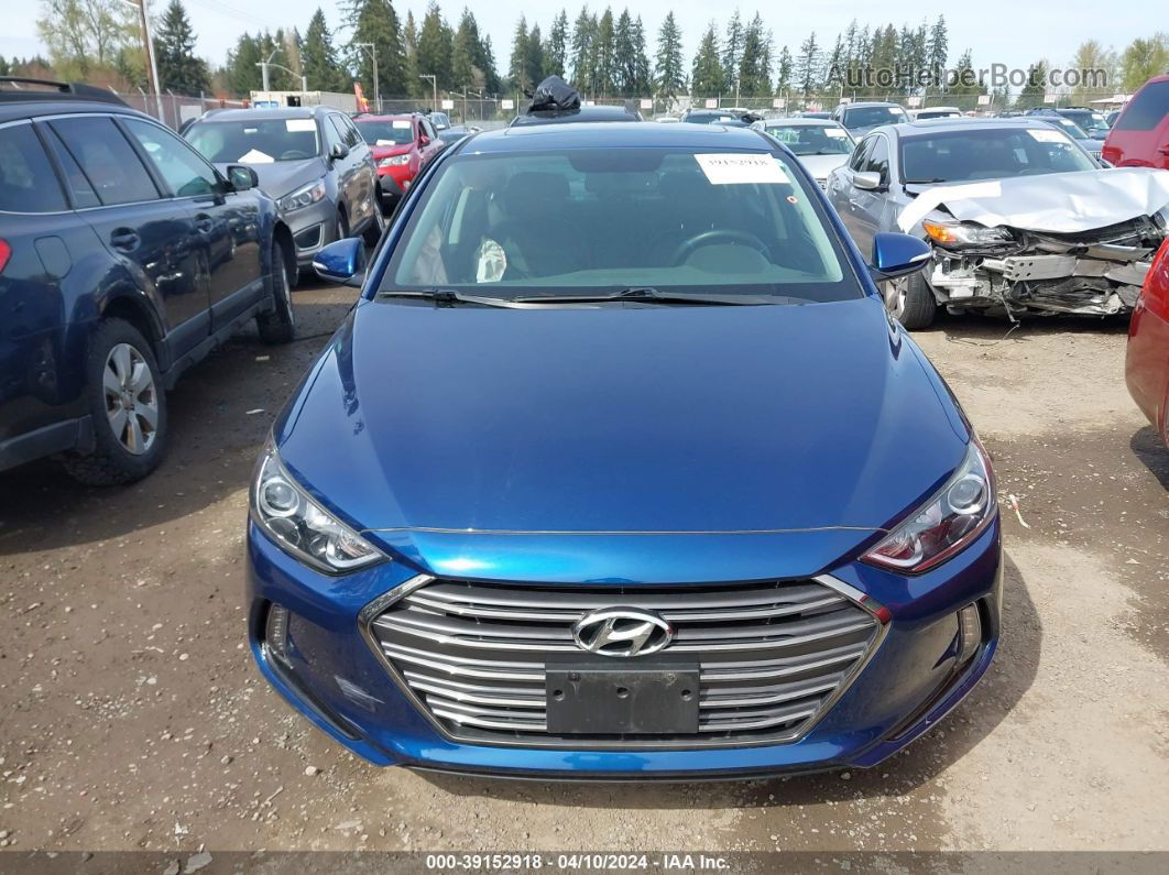 2017 Hyundai Elantra Limited Blue vin: 5NPD84LF9HH128737