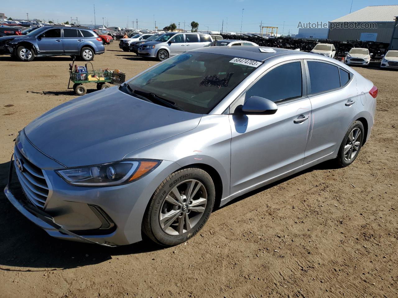 2017 Hyundai Elantra Se Silver vin: 5NPD84LF9HH133887