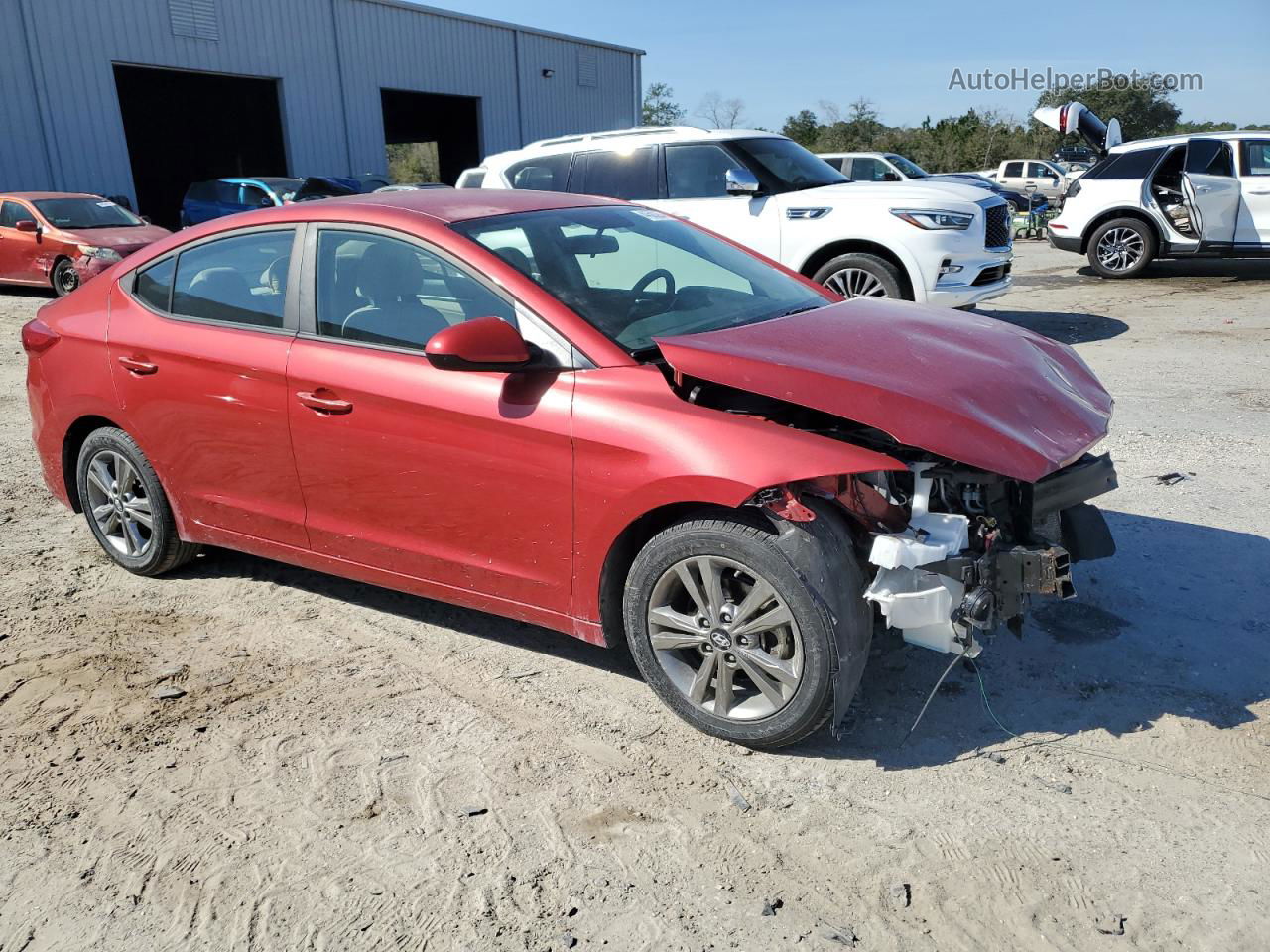 2017 Hyundai Elantra Se Red vin: 5NPD84LF9HH140869