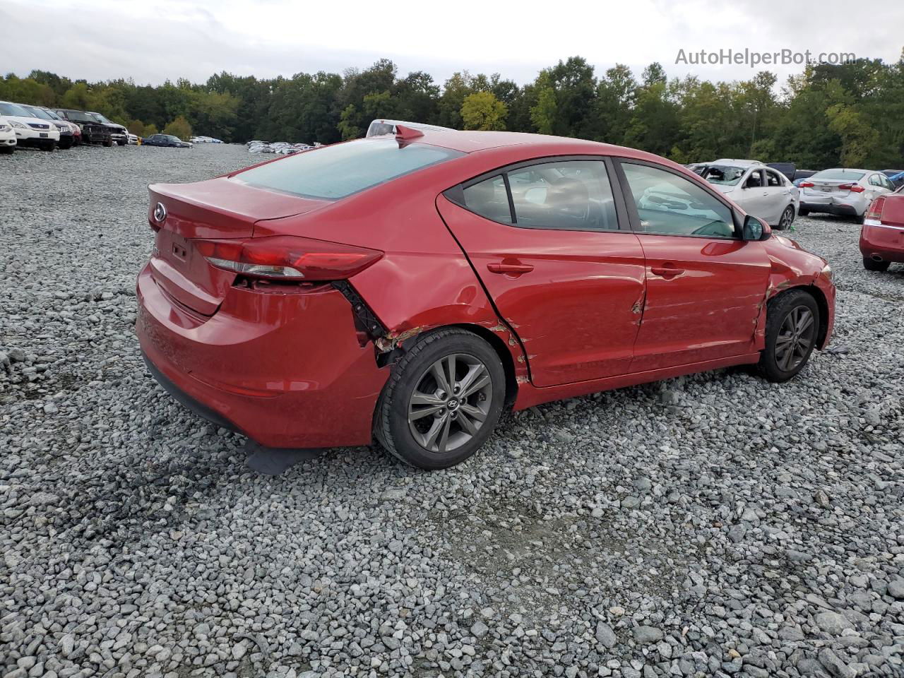 2017 Hyundai Elantra Se Red vin: 5NPD84LF9HH153007