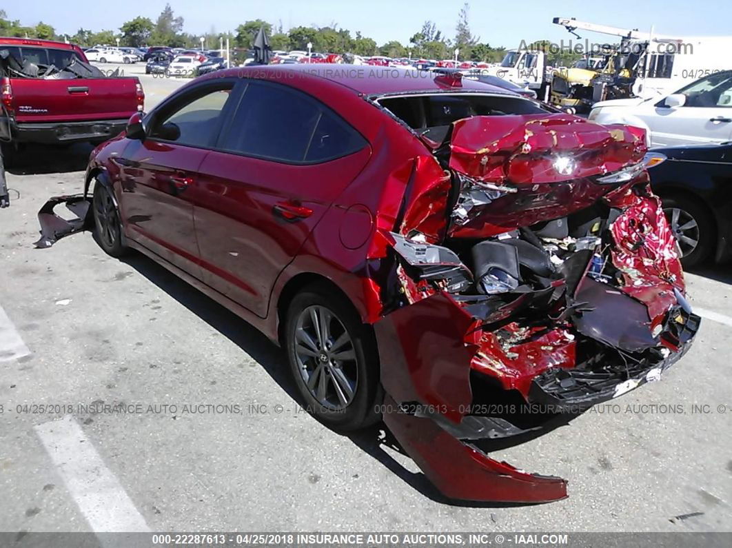 2017 Hyundai Elantra Se Red vin: 5NPD84LF9HH194141