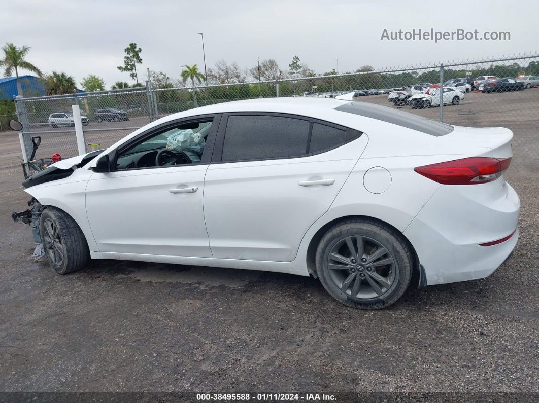 2018 Hyundai Elantra Sel White vin: 5NPD84LF9JH220162