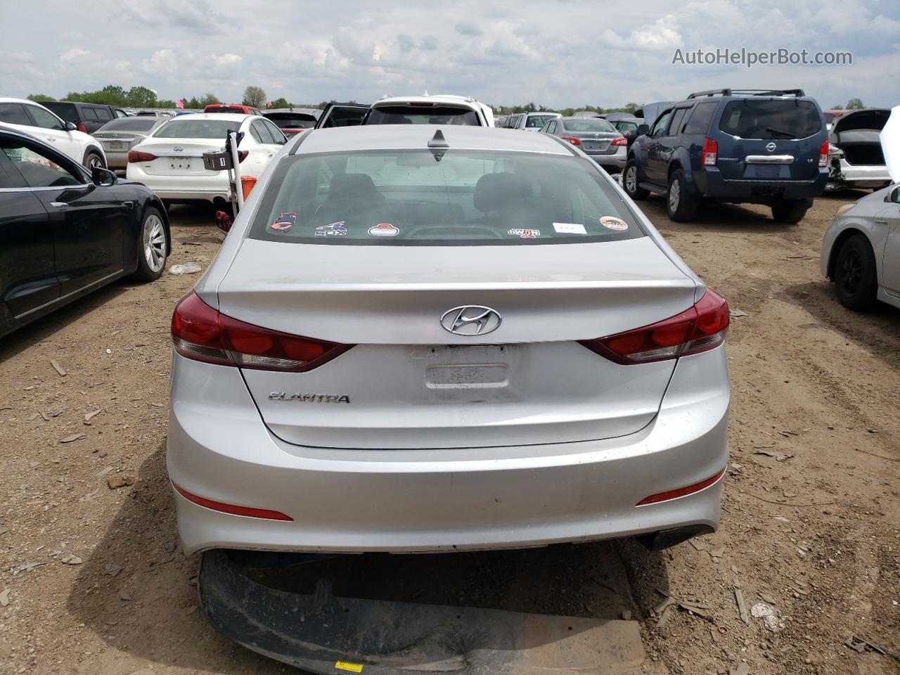 2018 Hyundai Elantra Sel Silver vin: 5NPD84LF9JH224681