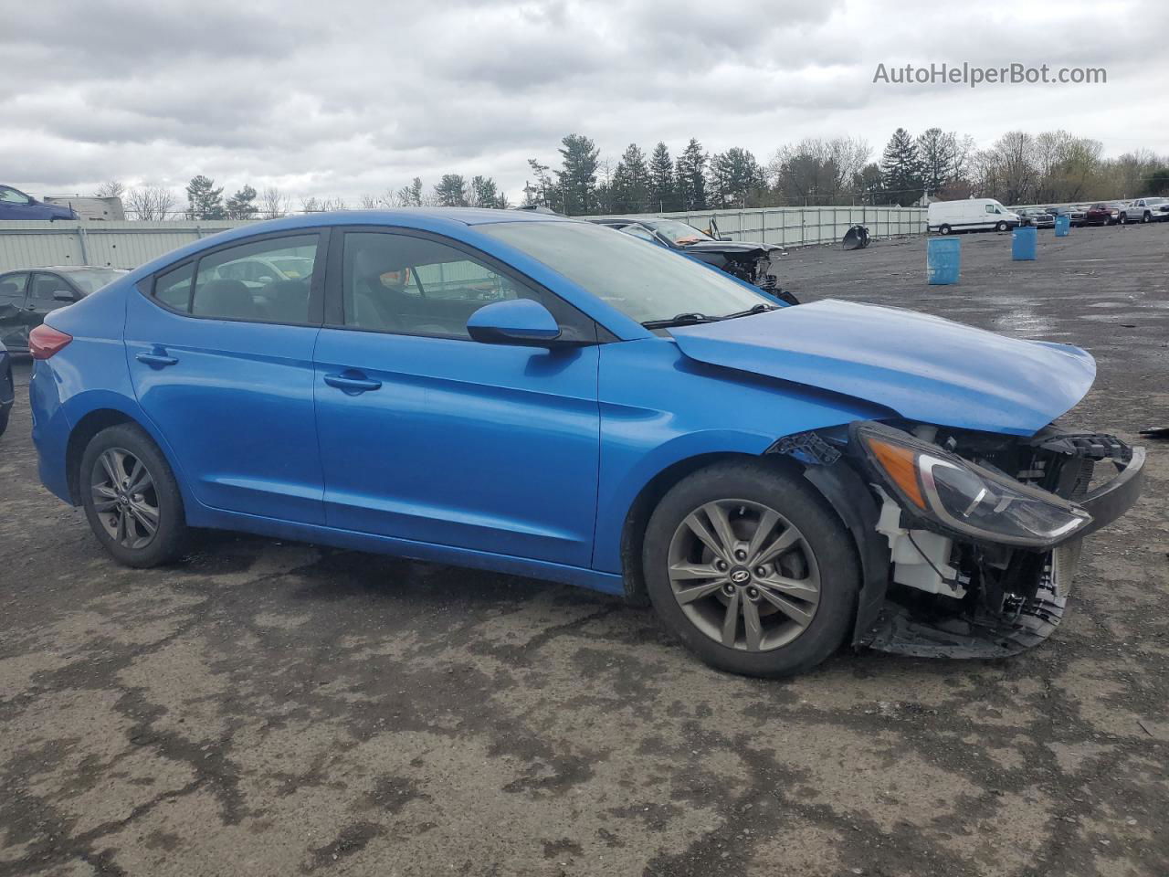 2018 Hyundai Elantra Sel Blue vin: 5NPD84LF9JH225314