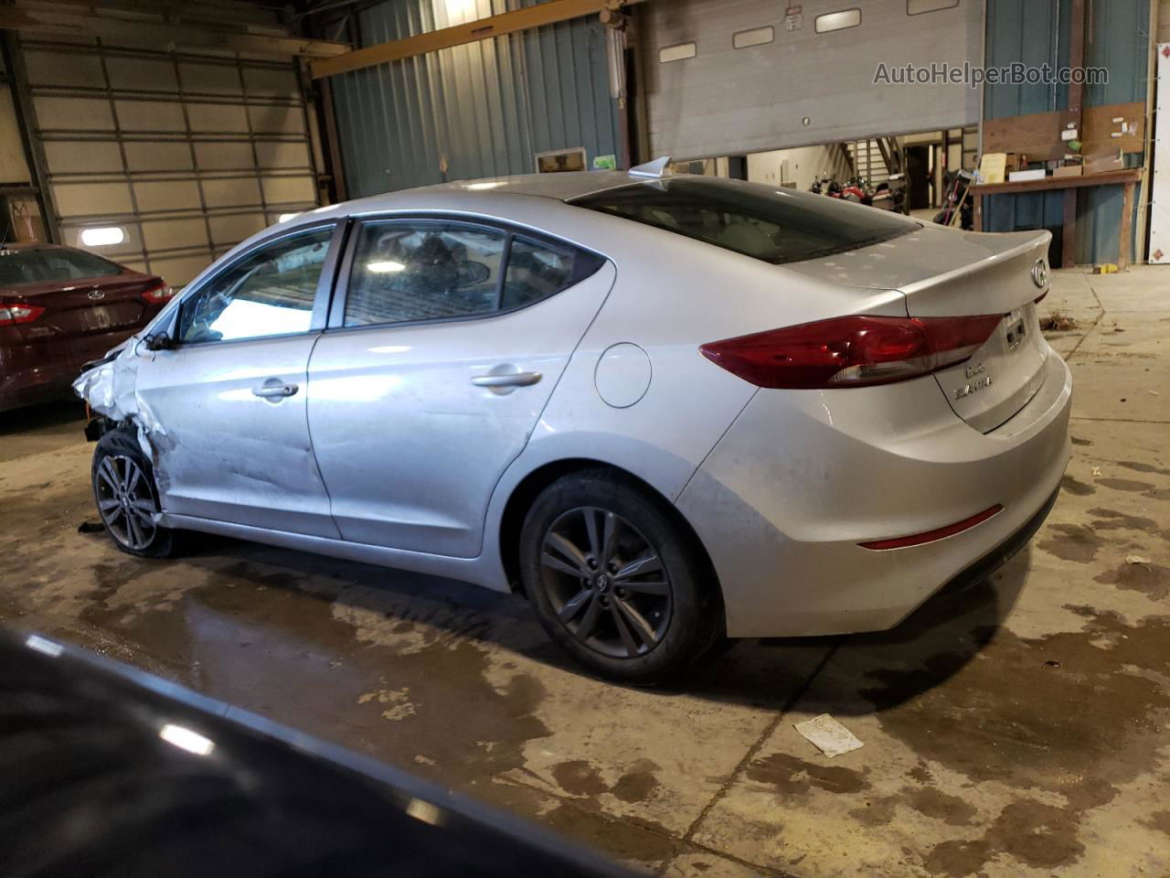 2018 Hyundai Elantra Sel Silver vin: 5NPD84LF9JH235311