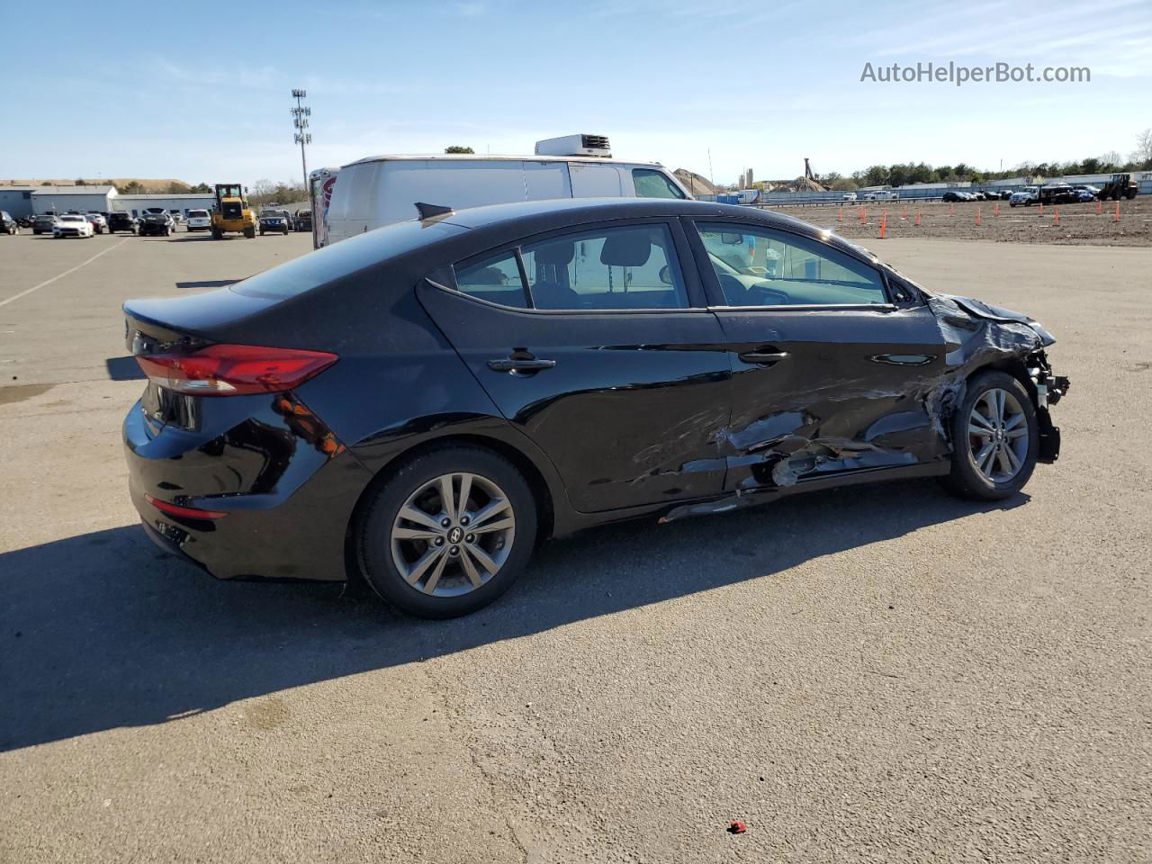 2018 Hyundai Elantra Sel Черный vin: 5NPD84LF9JH240976