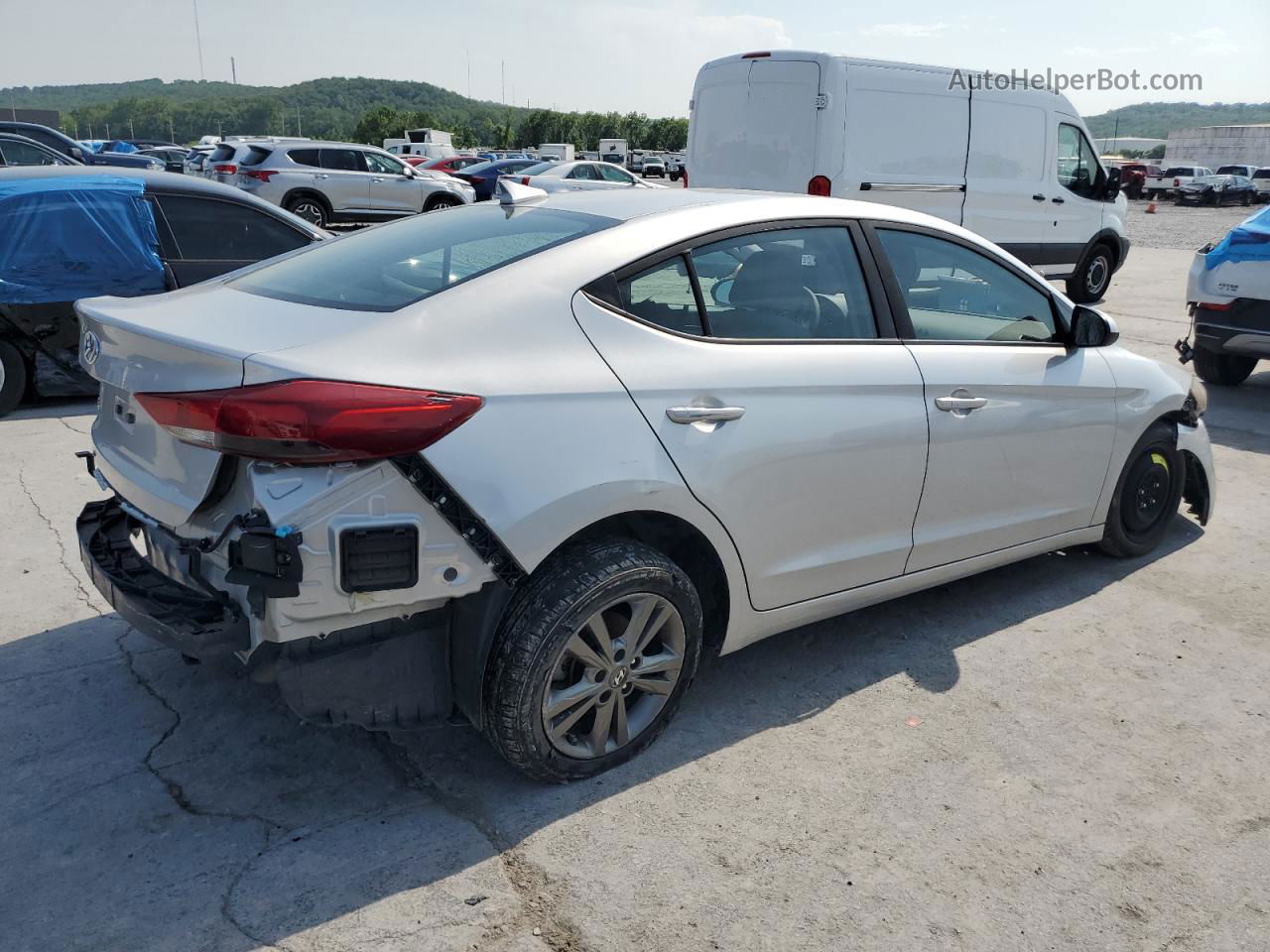 2018 Hyundai Elantra Sel Silver vin: 5NPD84LF9JH242114