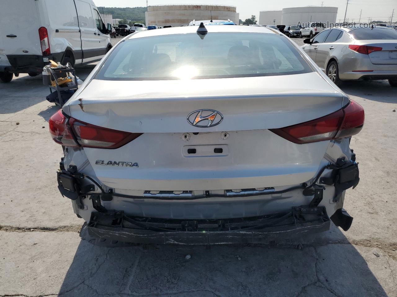 2018 Hyundai Elantra Sel Silver vin: 5NPD84LF9JH242114