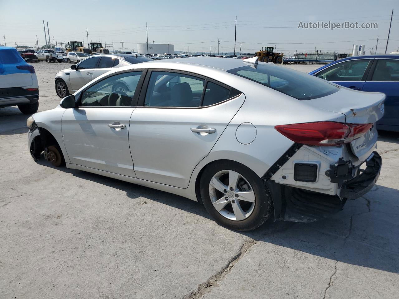 2018 Hyundai Elantra Sel Silver vin: 5NPD84LF9JH242114