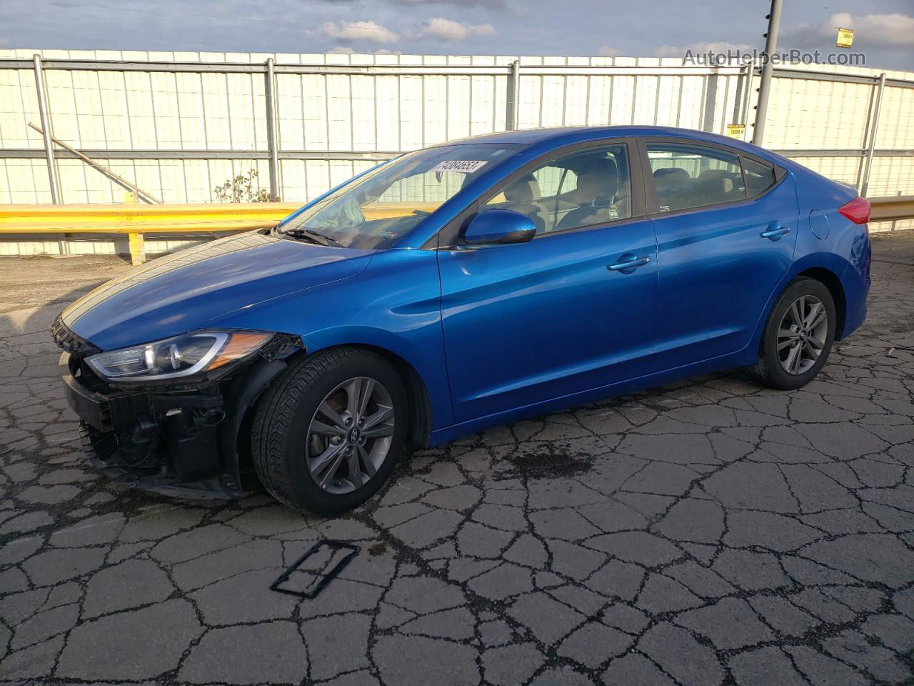 2018 Hyundai Elantra Sel Blue vin: 5NPD84LF9JH280281