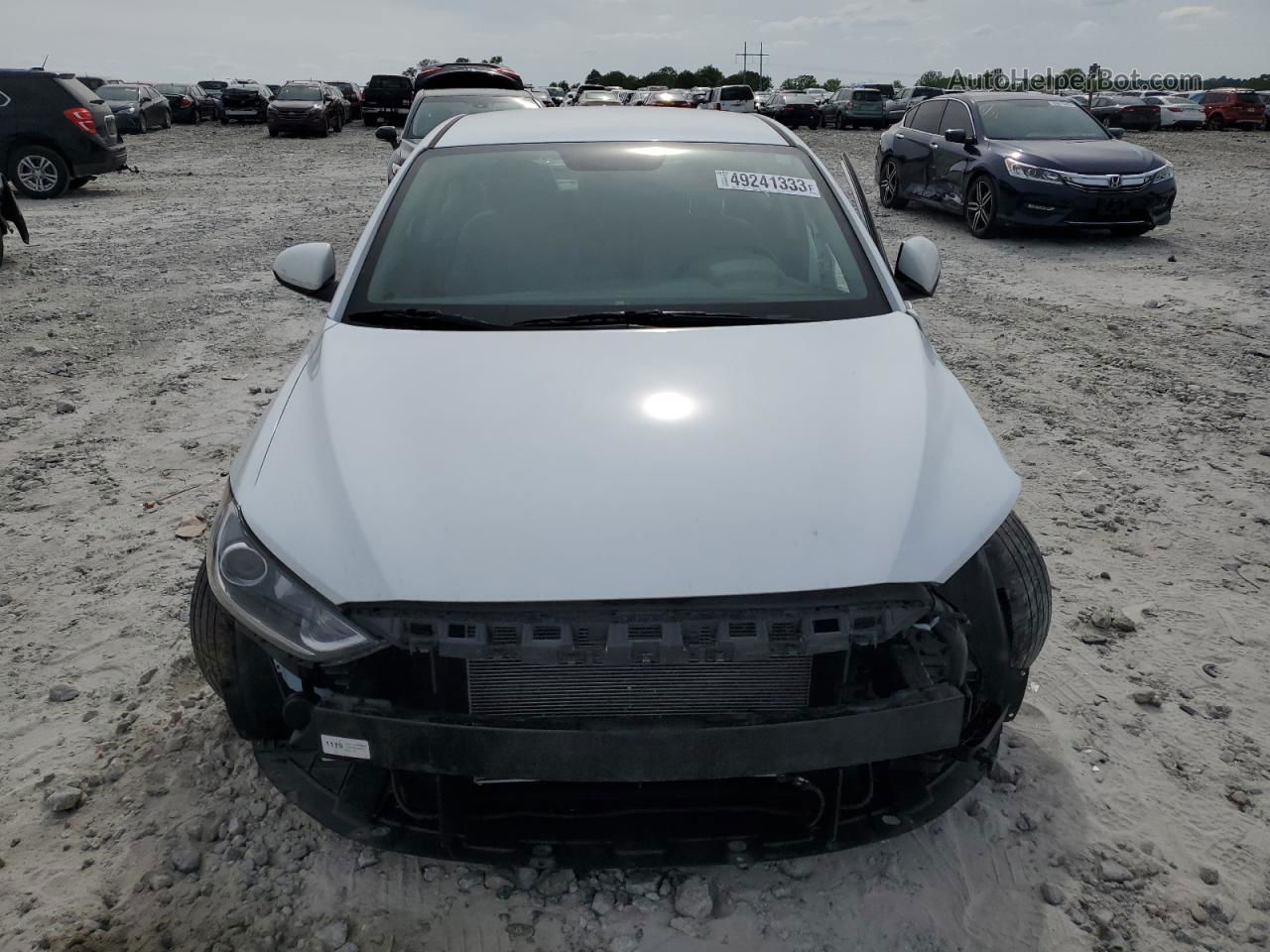 2018 Hyundai Elantra Sel White vin: 5NPD84LF9JH292544