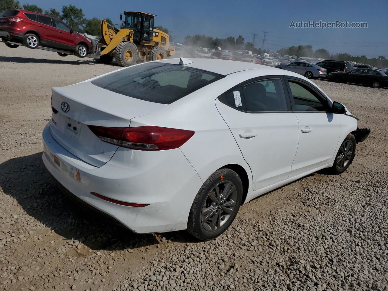 2018 Hyundai Elantra Sel Белый vin: 5NPD84LF9JH296058