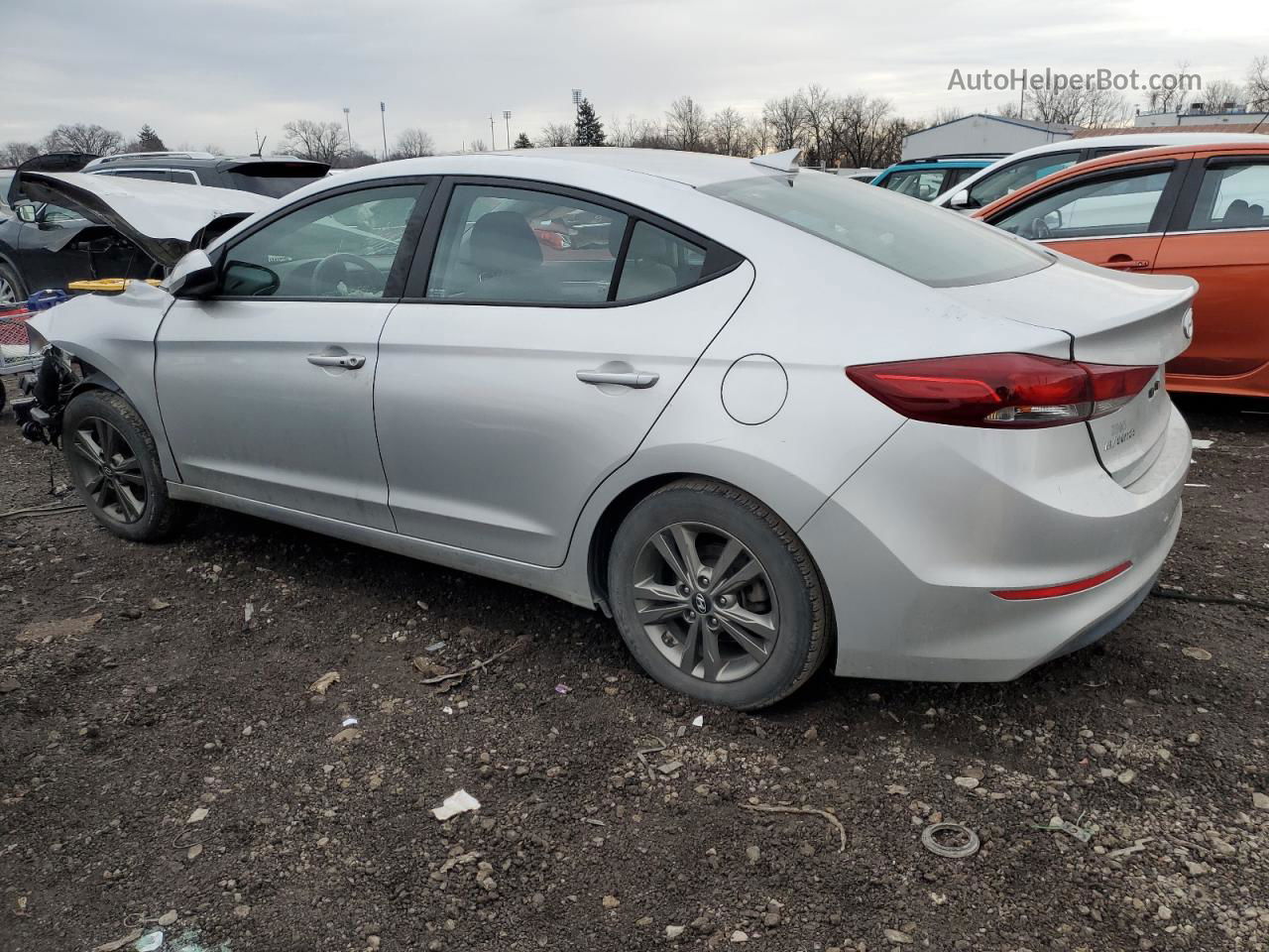 2018 Hyundai Elantra Sel Silver vin: 5NPD84LF9JH297498