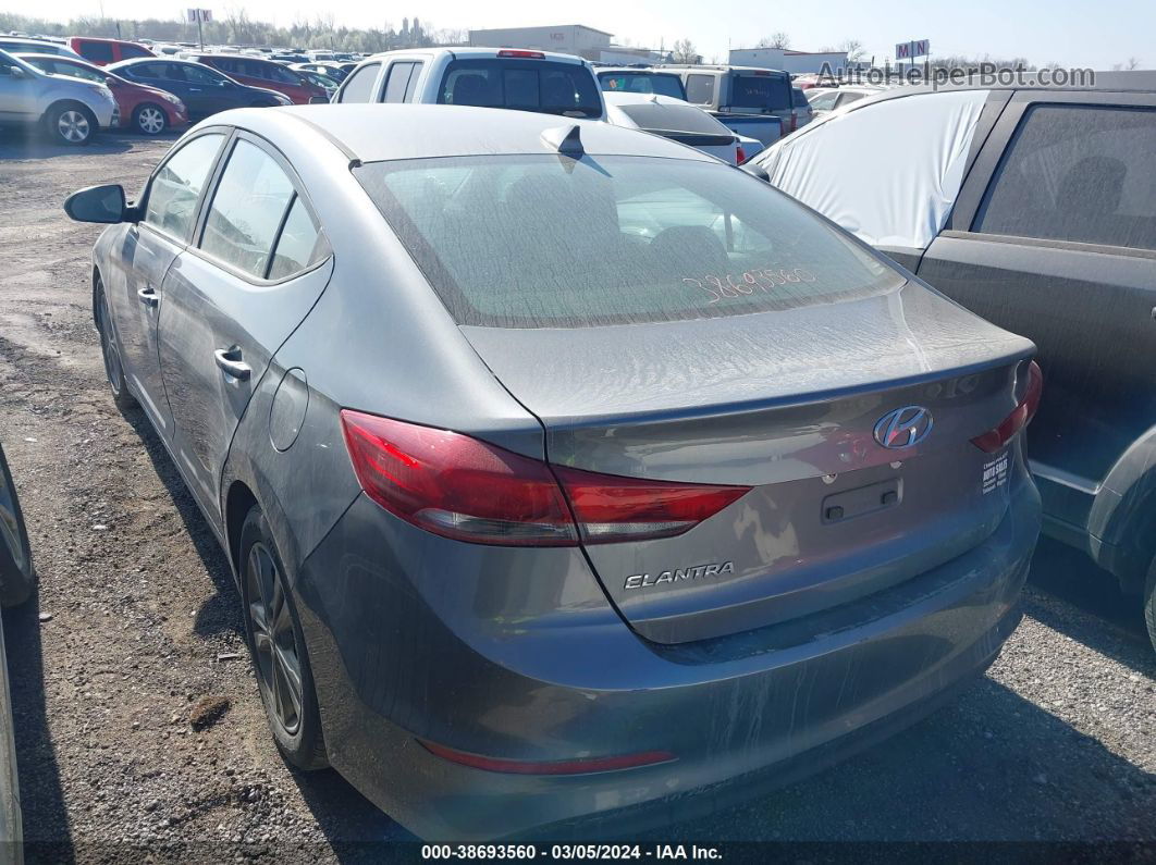 2018 Hyundai Elantra Sel Gray vin: 5NPD84LF9JH307267