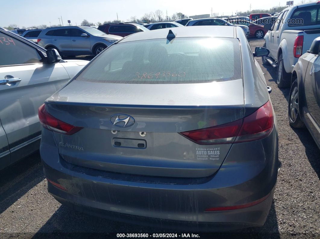 2018 Hyundai Elantra Sel Gray vin: 5NPD84LF9JH307267