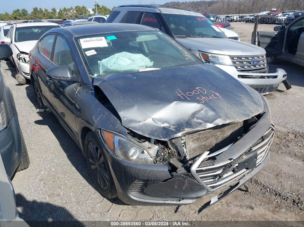 2018 Hyundai Elantra Sel Gray vin: 5NPD84LF9JH307267