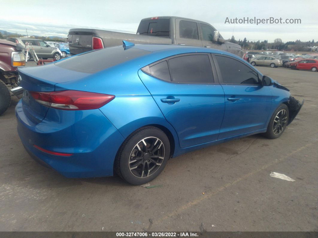 2018 Hyundai Elantra Sel Blue vin: 5NPD84LF9JH326921