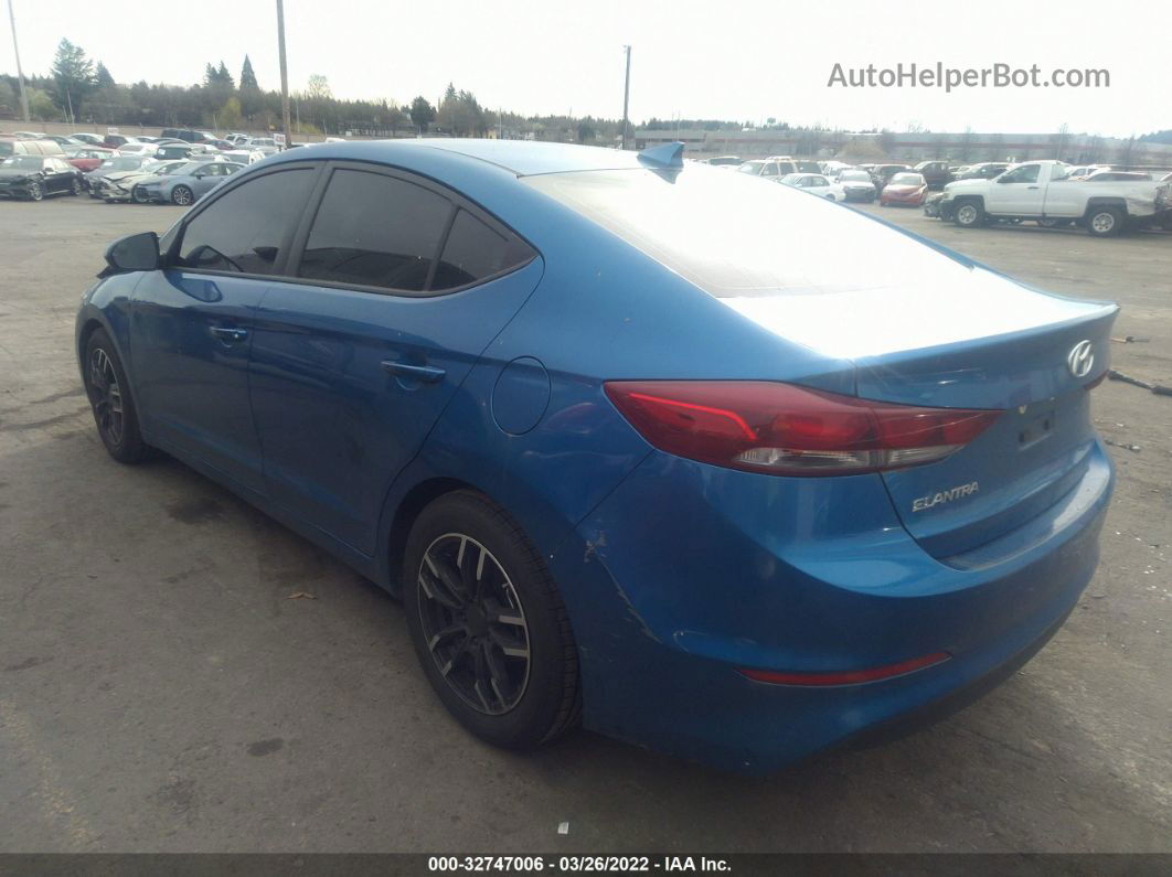 2018 Hyundai Elantra Sel Blue vin: 5NPD84LF9JH326921