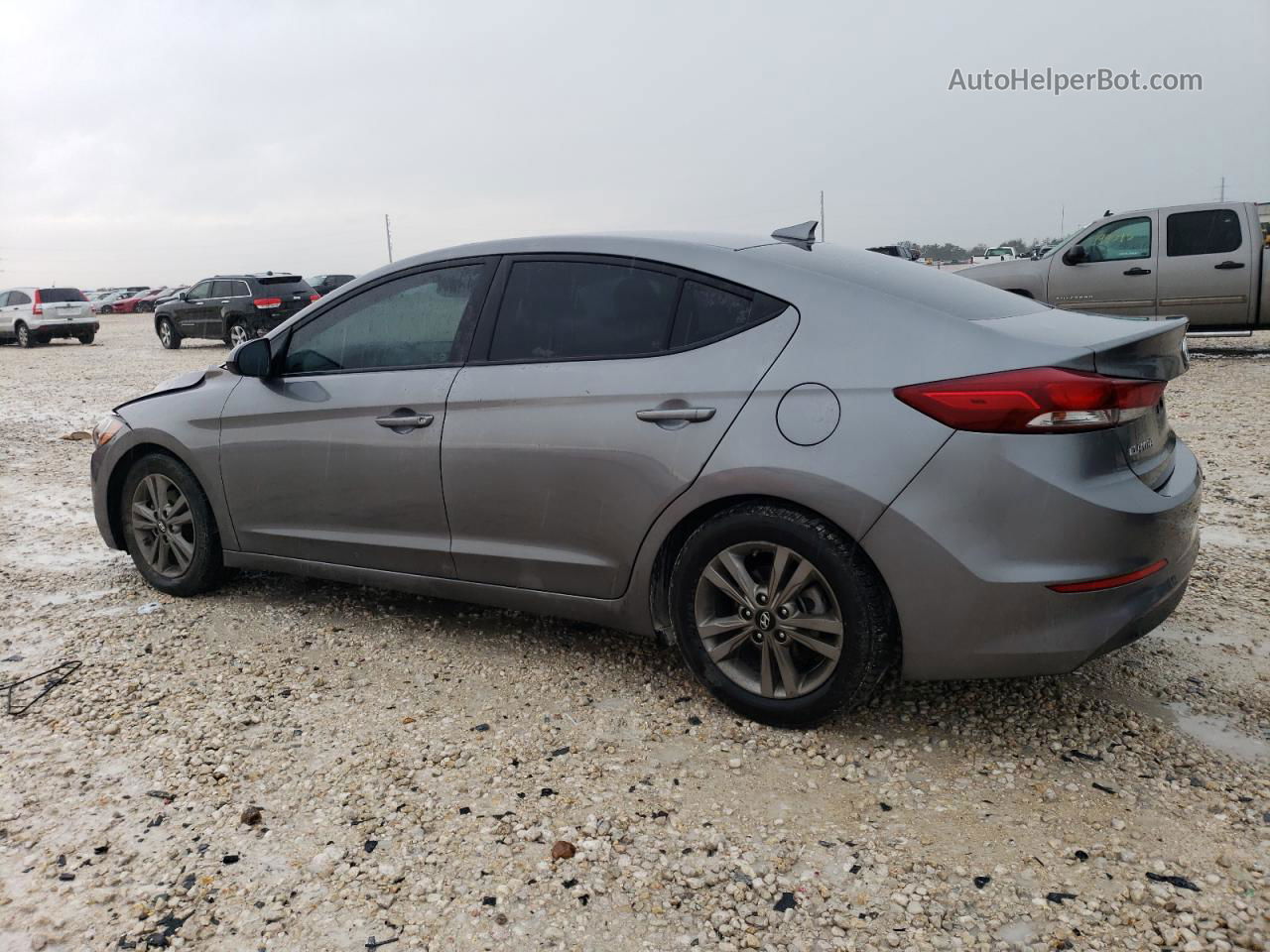 2018 Hyundai Elantra Sel Gray vin: 5NPD84LF9JH332234