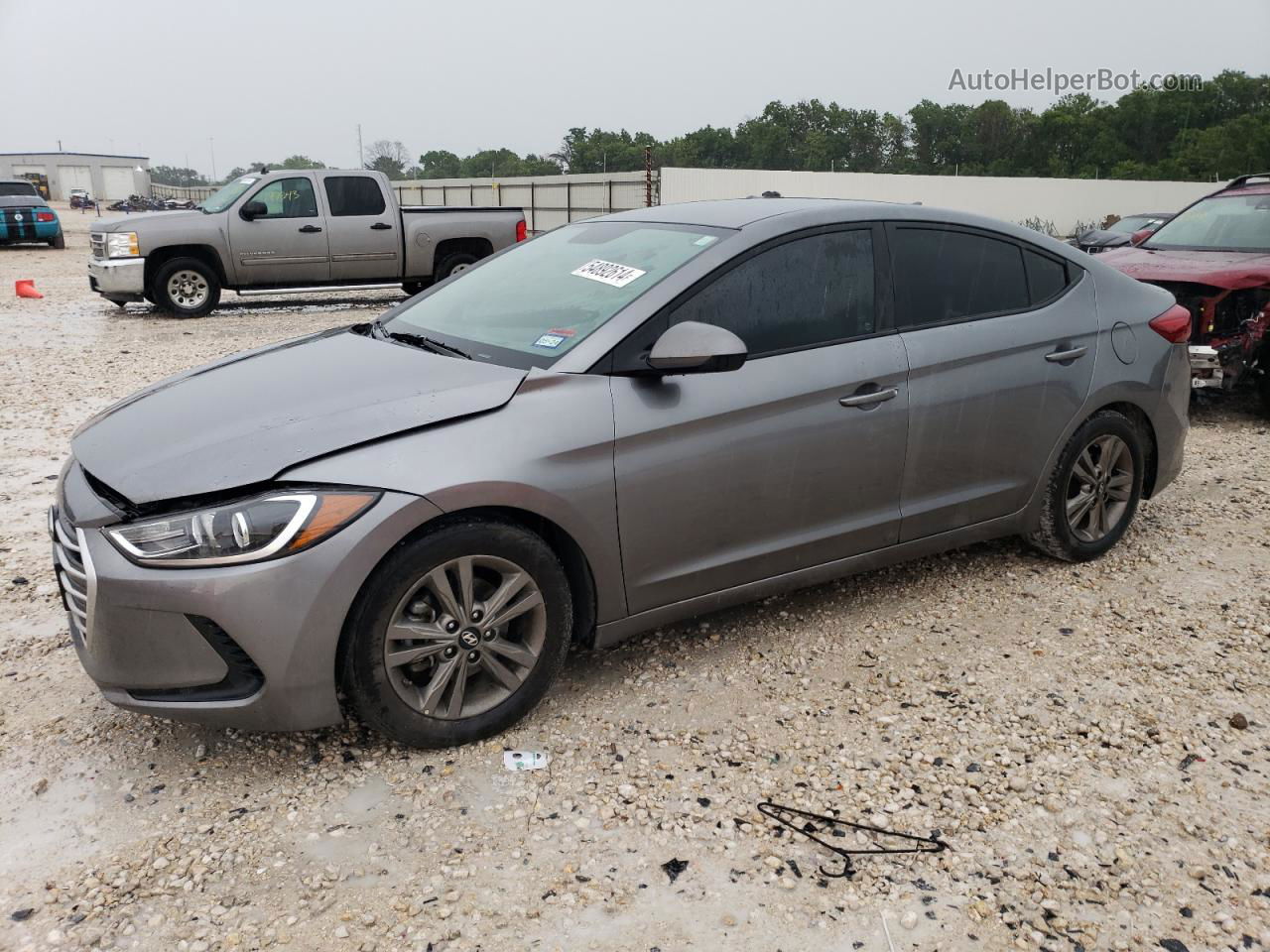 2018 Hyundai Elantra Sel Gray vin: 5NPD84LF9JH332234