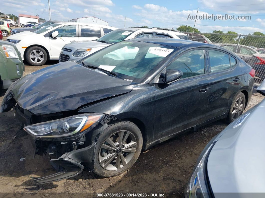 2018 Hyundai Elantra Sel Black vin: 5NPD84LF9JH340852