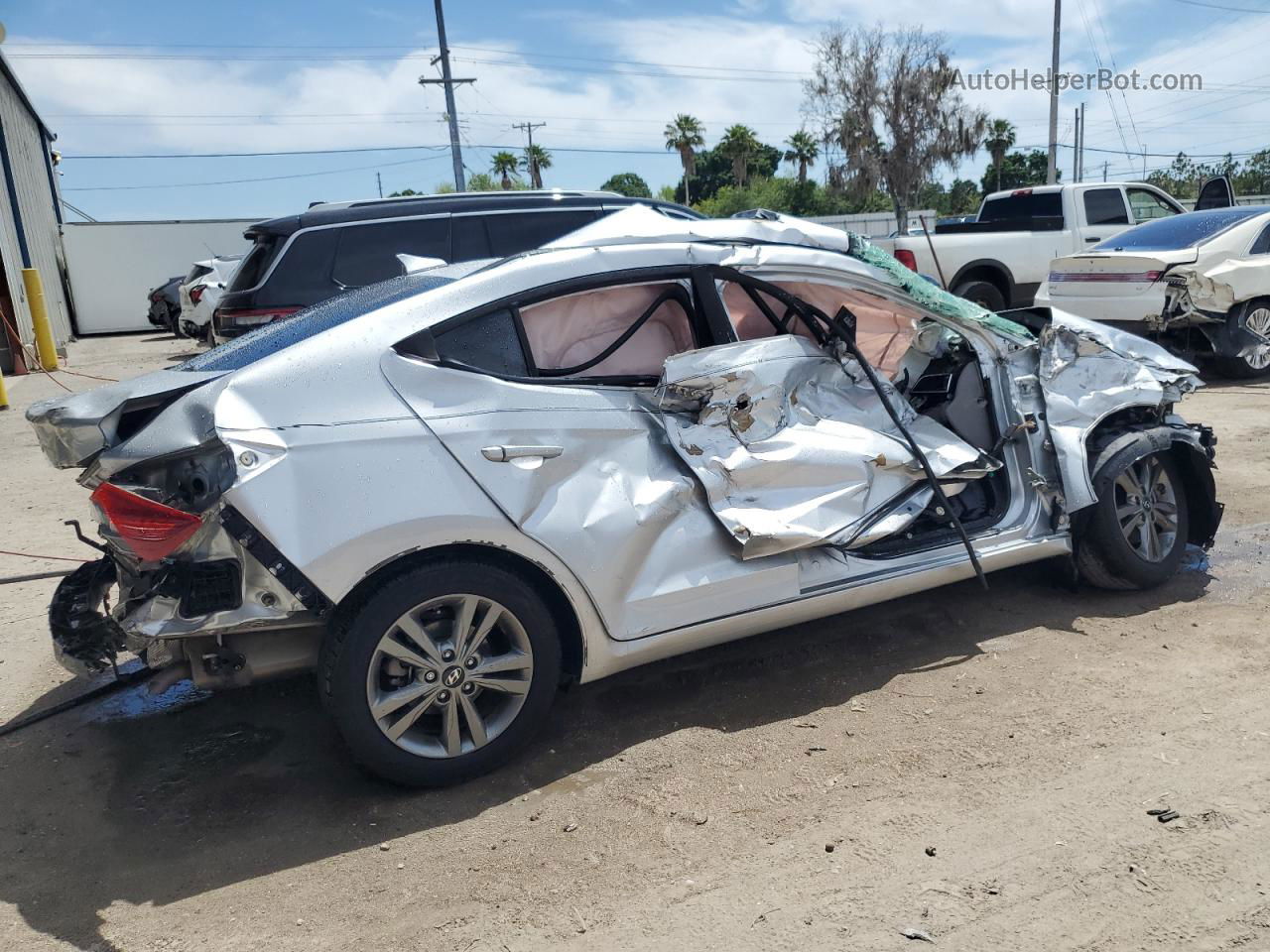 2018 Hyundai Elantra Sel Silver vin: 5NPD84LF9JH353522