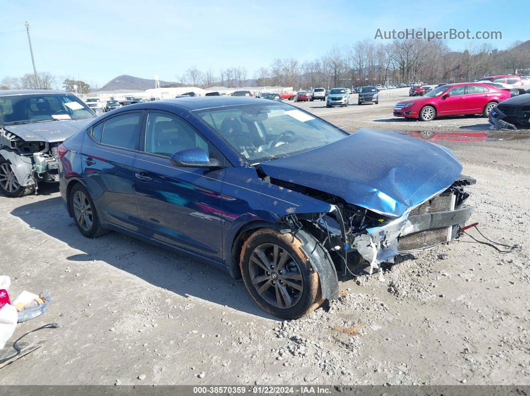 2018 Hyundai Elantra Value Edition Dark Blue vin: 5NPD84LF9JH360745