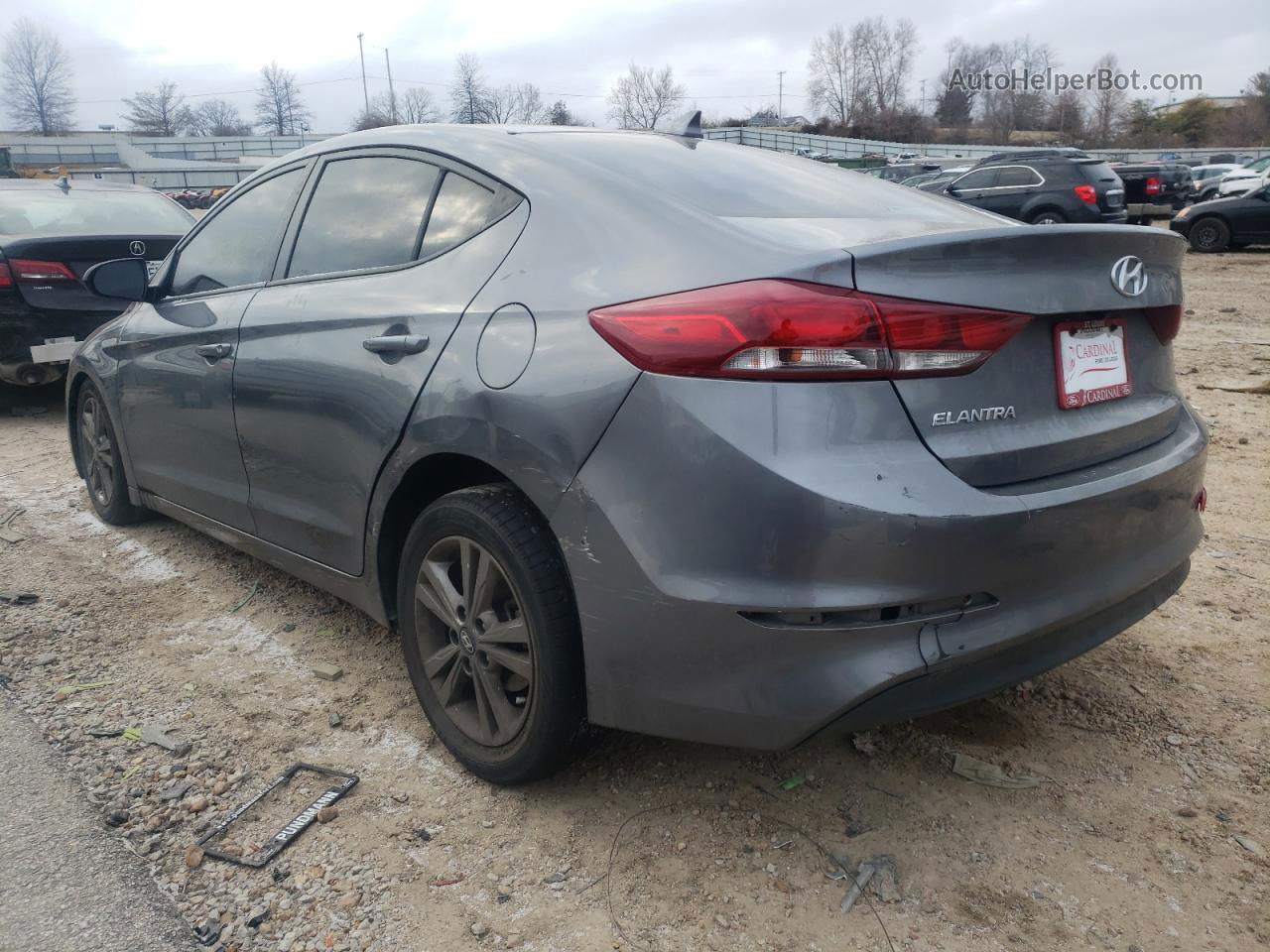 2018 Hyundai Elantra Sel Угольный vin: 5NPD84LF9JH381384