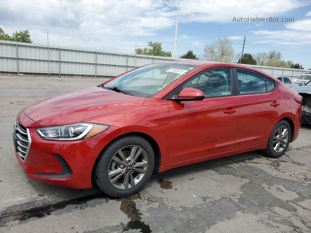 2018 Hyundai Elantra Sel Red vin: 5NPD84LF9JH383183