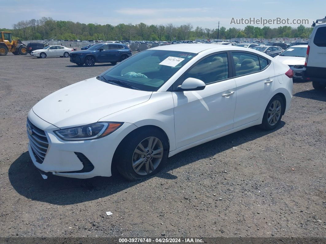 2018 Hyundai Elantra Sel White vin: 5NPD84LF9JH392112