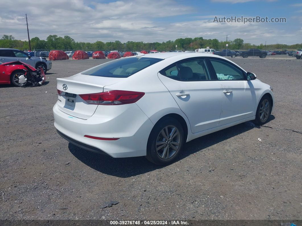 2018 Hyundai Elantra Sel White vin: 5NPD84LF9JH392112