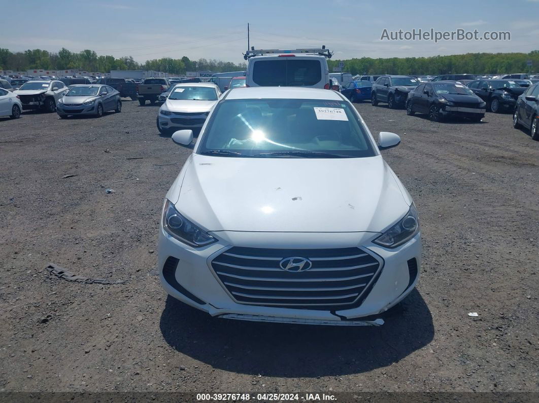 2018 Hyundai Elantra Sel White vin: 5NPD84LF9JH392112