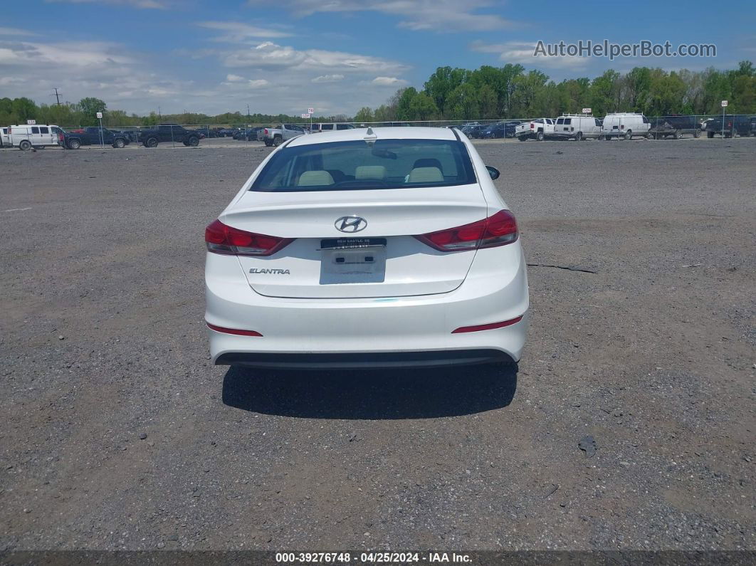 2018 Hyundai Elantra Sel White vin: 5NPD84LF9JH392112