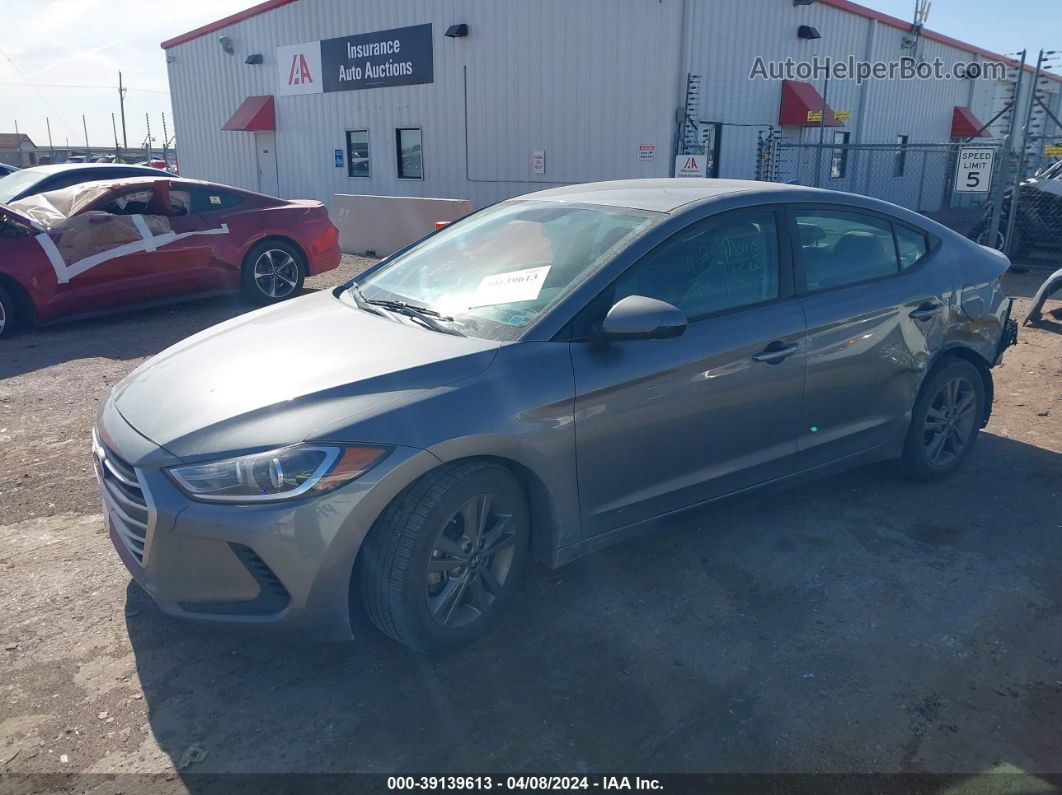 2018 Hyundai Elantra Sel Gray vin: 5NPD84LF9JH394541