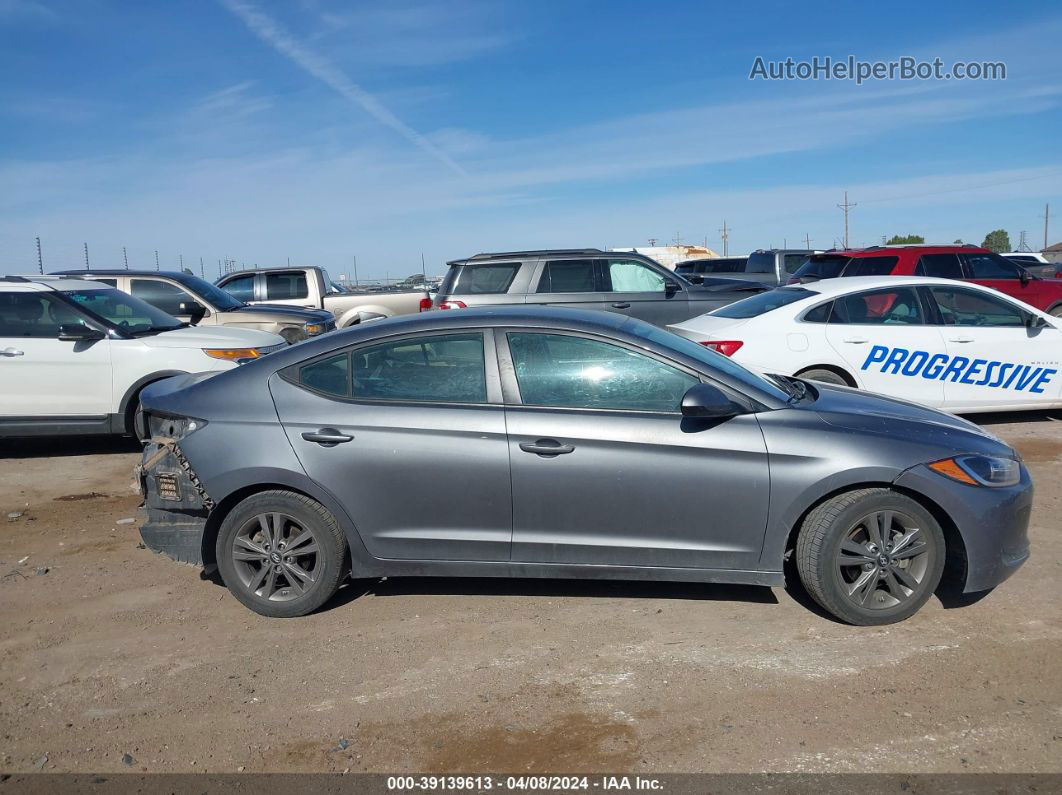 2018 Hyundai Elantra Sel Gray vin: 5NPD84LF9JH394541