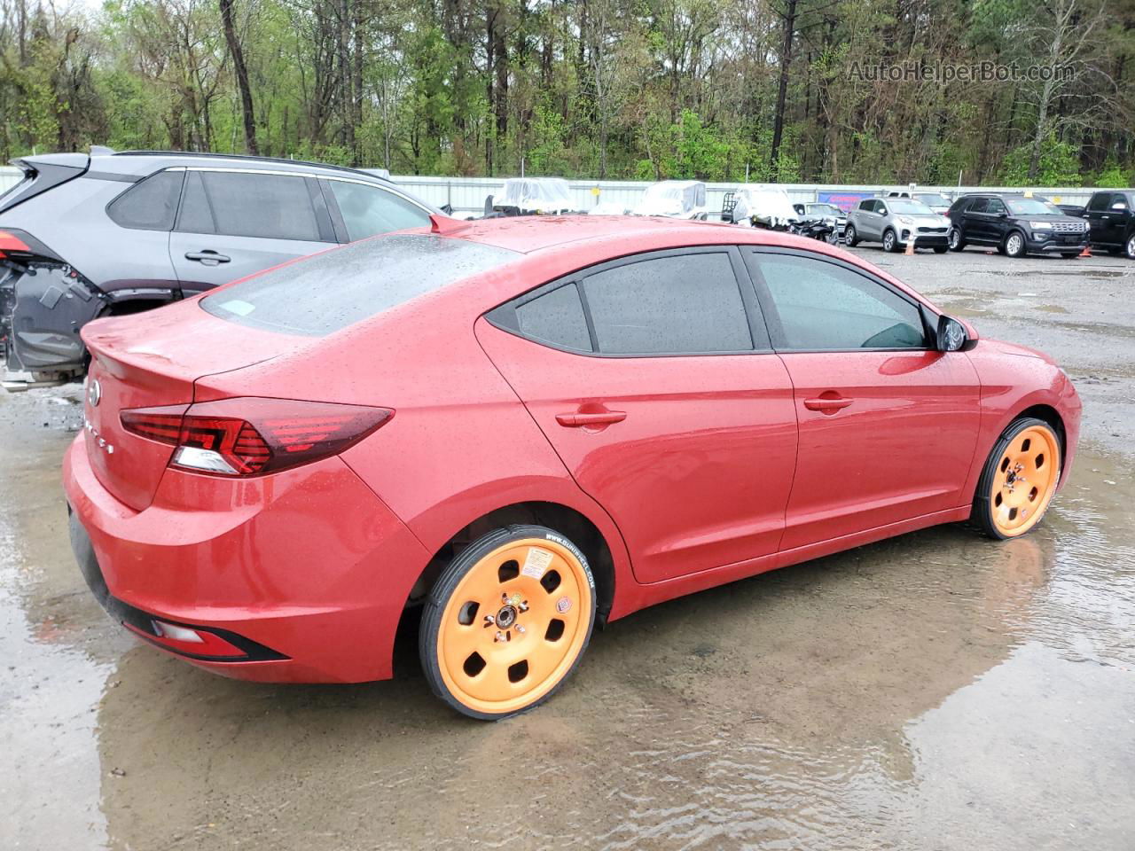 2019 Hyundai Elantra Sel Red vin: 5NPD84LF9KH403594