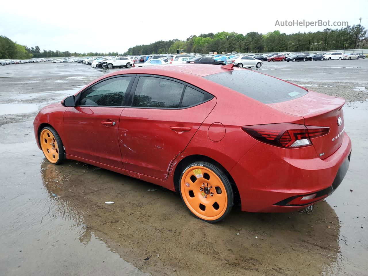 2019 Hyundai Elantra Sel Red vin: 5NPD84LF9KH403594