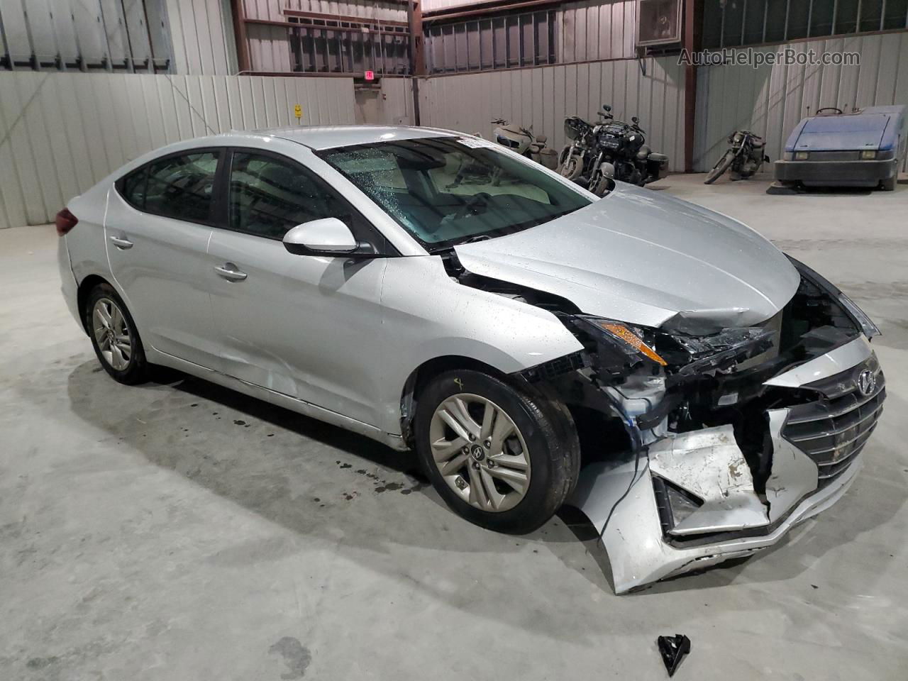 2019 Hyundai Elantra Sel Silver vin: 5NPD84LF9KH410271