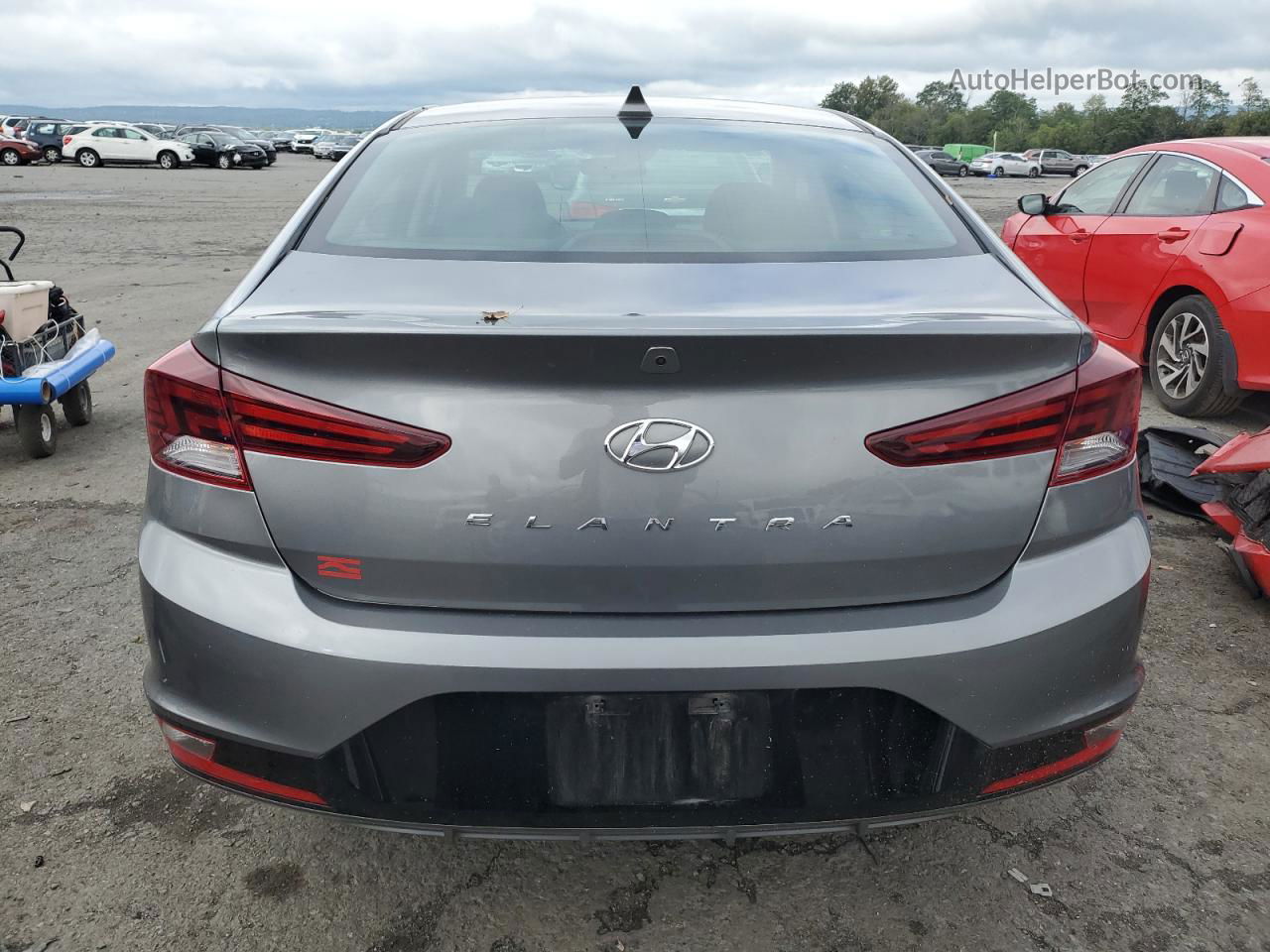 2019 Hyundai Elantra Sel Серый vin: 5NPD84LF9KH415311