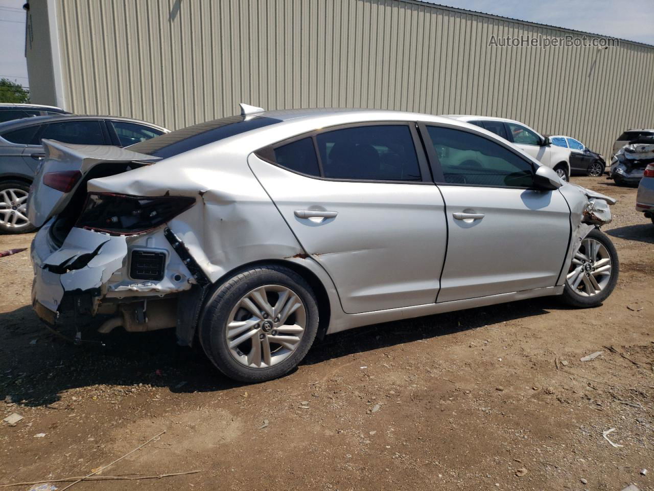 2019 Hyundai Elantra Sel Silver vin: 5NPD84LF9KH422274