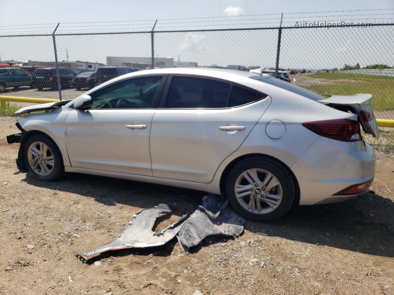 2019 Hyundai Elantra Sel Silver vin: 5NPD84LF9KH422274