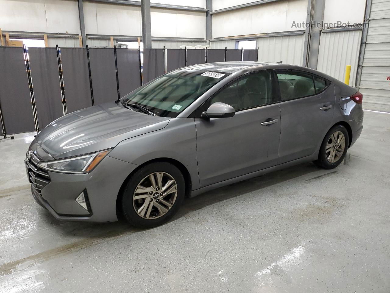 2019 Hyundai Elantra Sel Gray vin: 5NPD84LF9KH429449