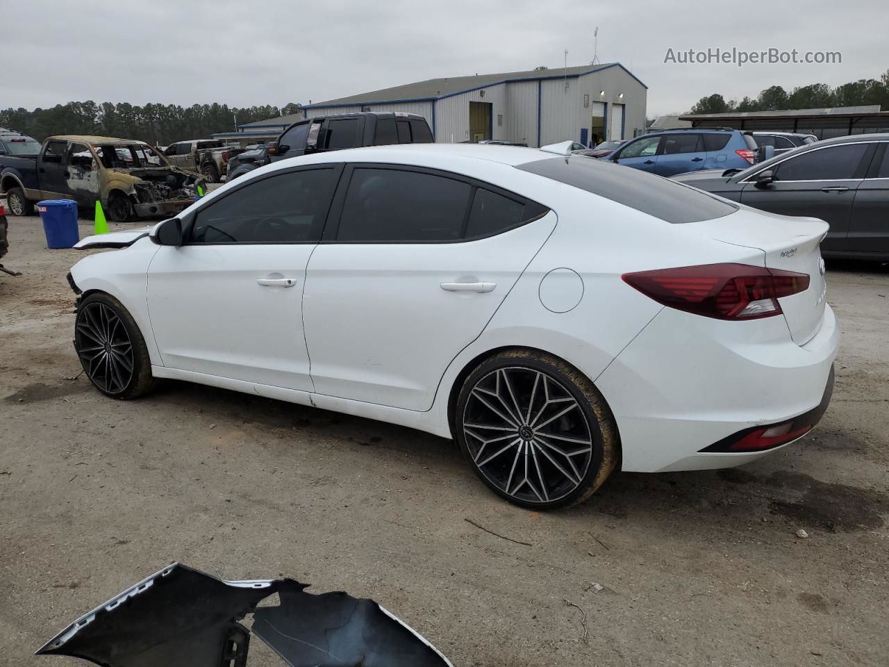 2019 Hyundai Elantra Sel White vin: 5NPD84LF9KH436644