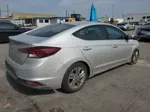 2019 Hyundai Elantra Sel Silver vin: 5NPD84LF9KH452892