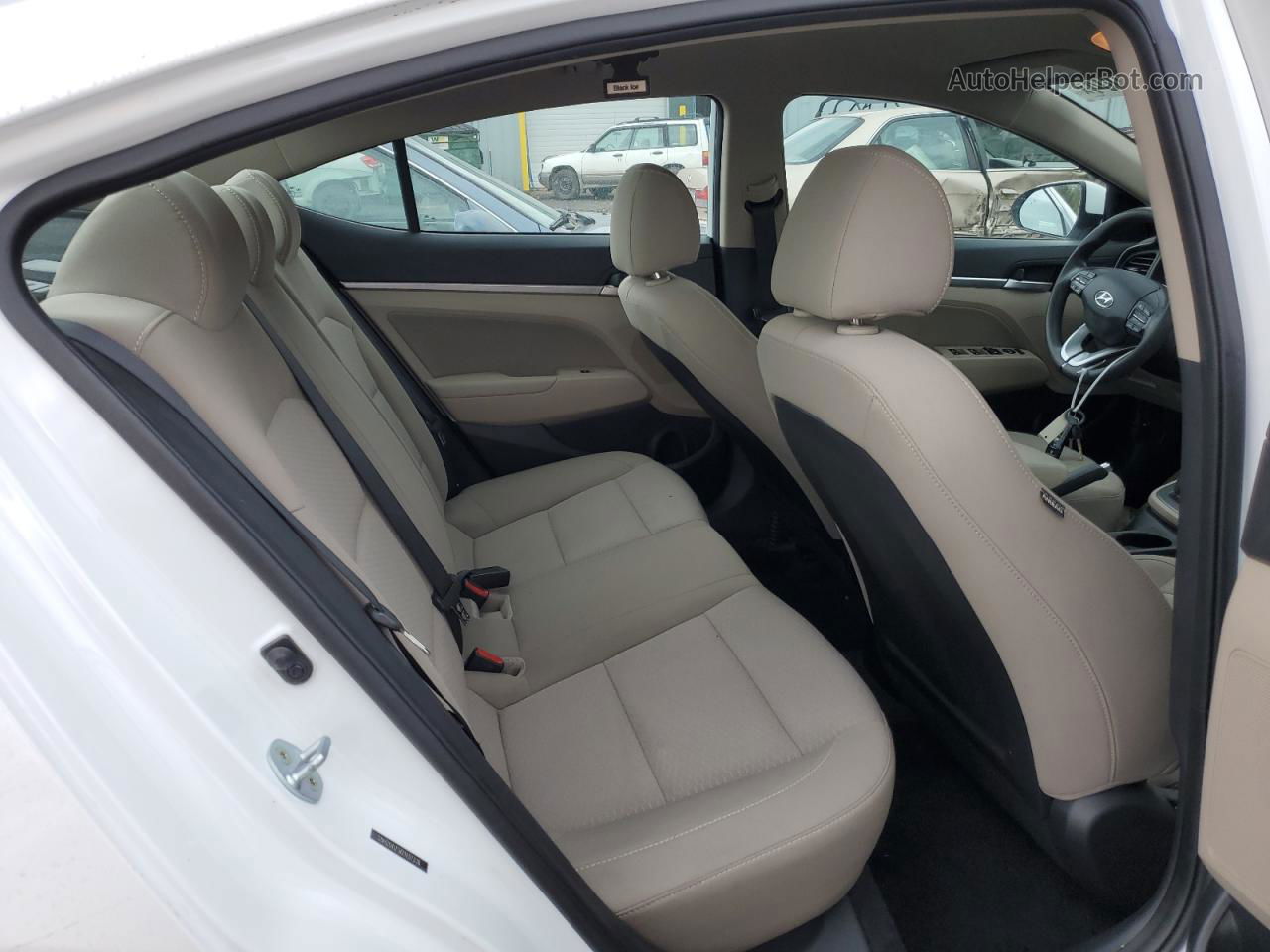 2019 Hyundai Elantra Sel White vin: 5NPD84LF9KH457378