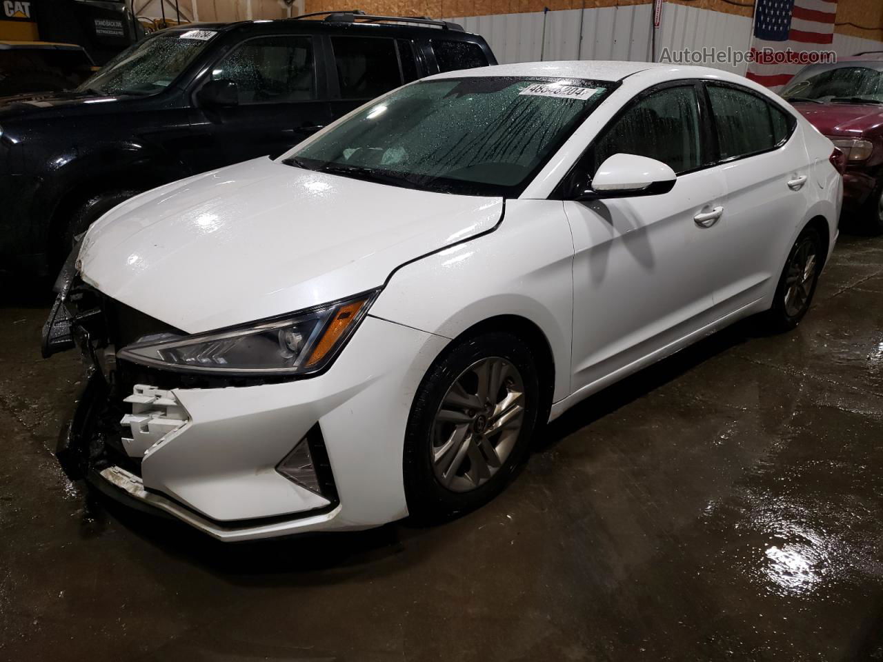 2019 Hyundai Elantra Sel White vin: 5NPD84LF9KH462970