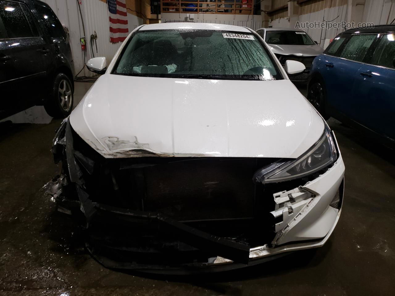 2019 Hyundai Elantra Sel White vin: 5NPD84LF9KH462970