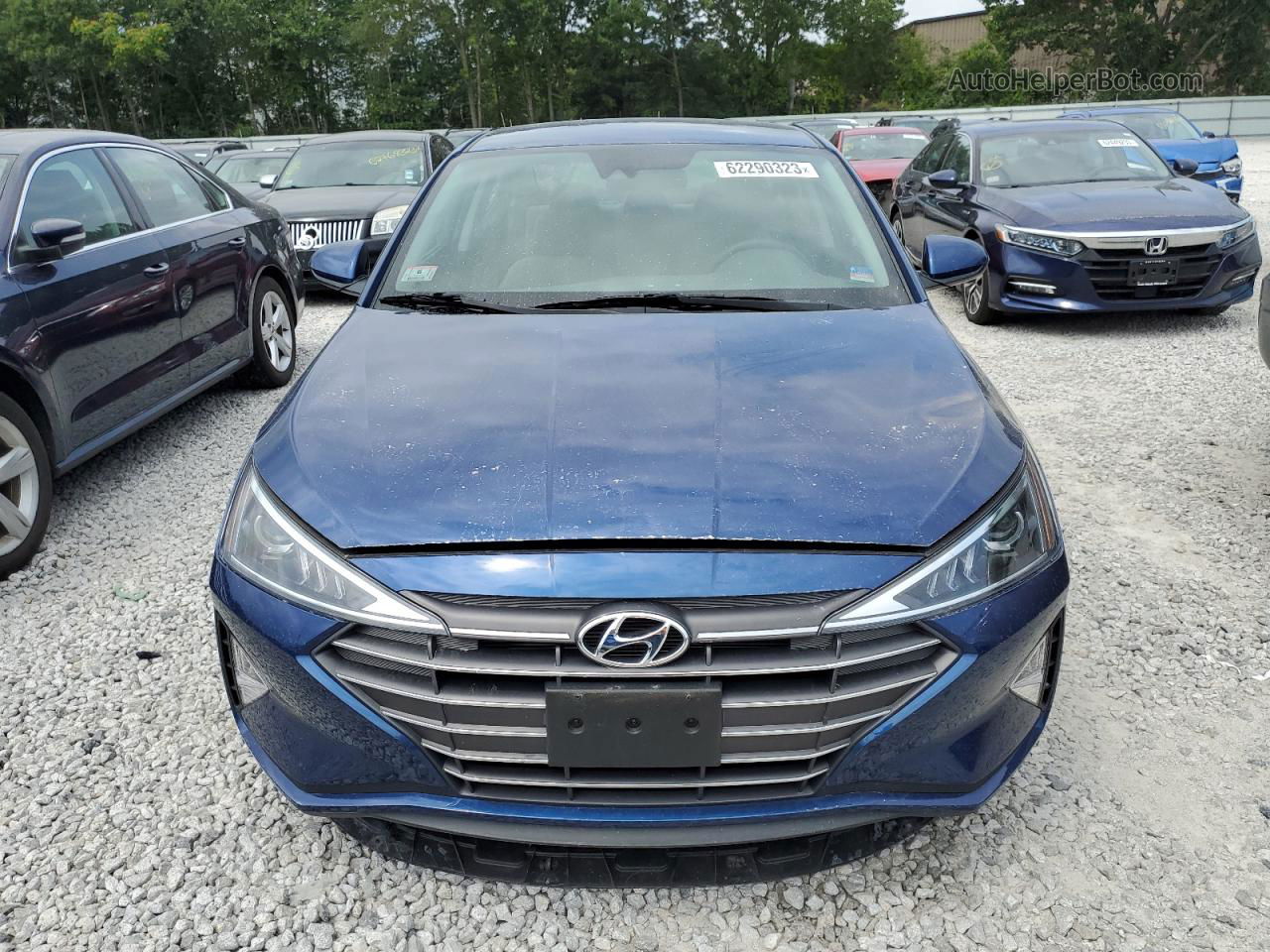 2019 Hyundai Elantra Sel Синий vin: 5NPD84LF9KH478733