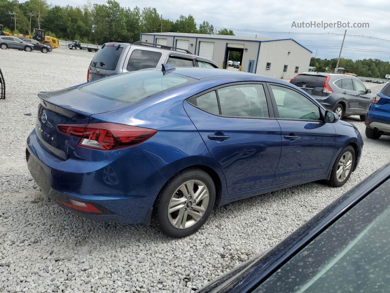 2019 Hyundai Elantra Sel Синий vin: 5NPD84LF9KH478733